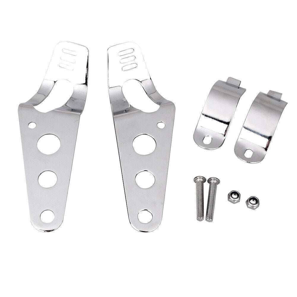 35mm-43mm Motorbike Headlight Fork Ears Mount Brackets Fit Chopper Cafe Racer