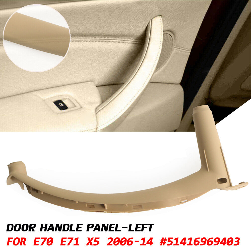 Left side cover for interior door panel handles of for BMW X5, X6, and E70 (2006-2014)