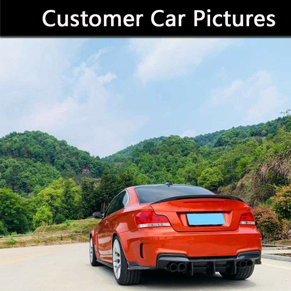 for BMW 1 Series E82 1M Coupe 11-16 Carbon Fiber Rear Bumper Diffuser Chin Lip