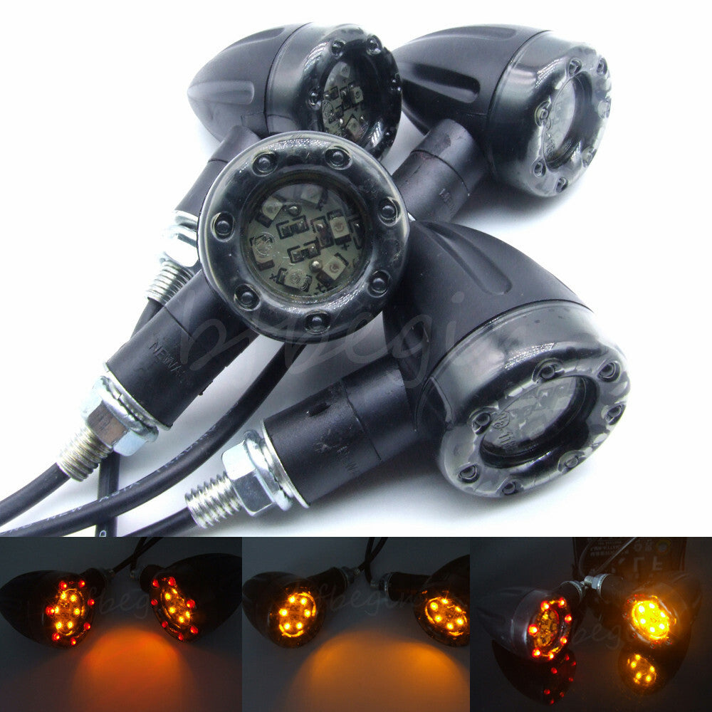 4-piece motorcycle LED brake running turn signal taillights for Harley for HONDA Cafe