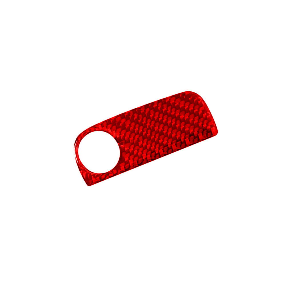 Red Carbon Fiber Passenger Storage Box Switch Cover Trim for Porsche 718 2016-22