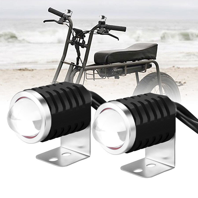 2X for Mini LED Motorcycle Headlight Yellow White Spot Light Driving Fog Lamp ATV