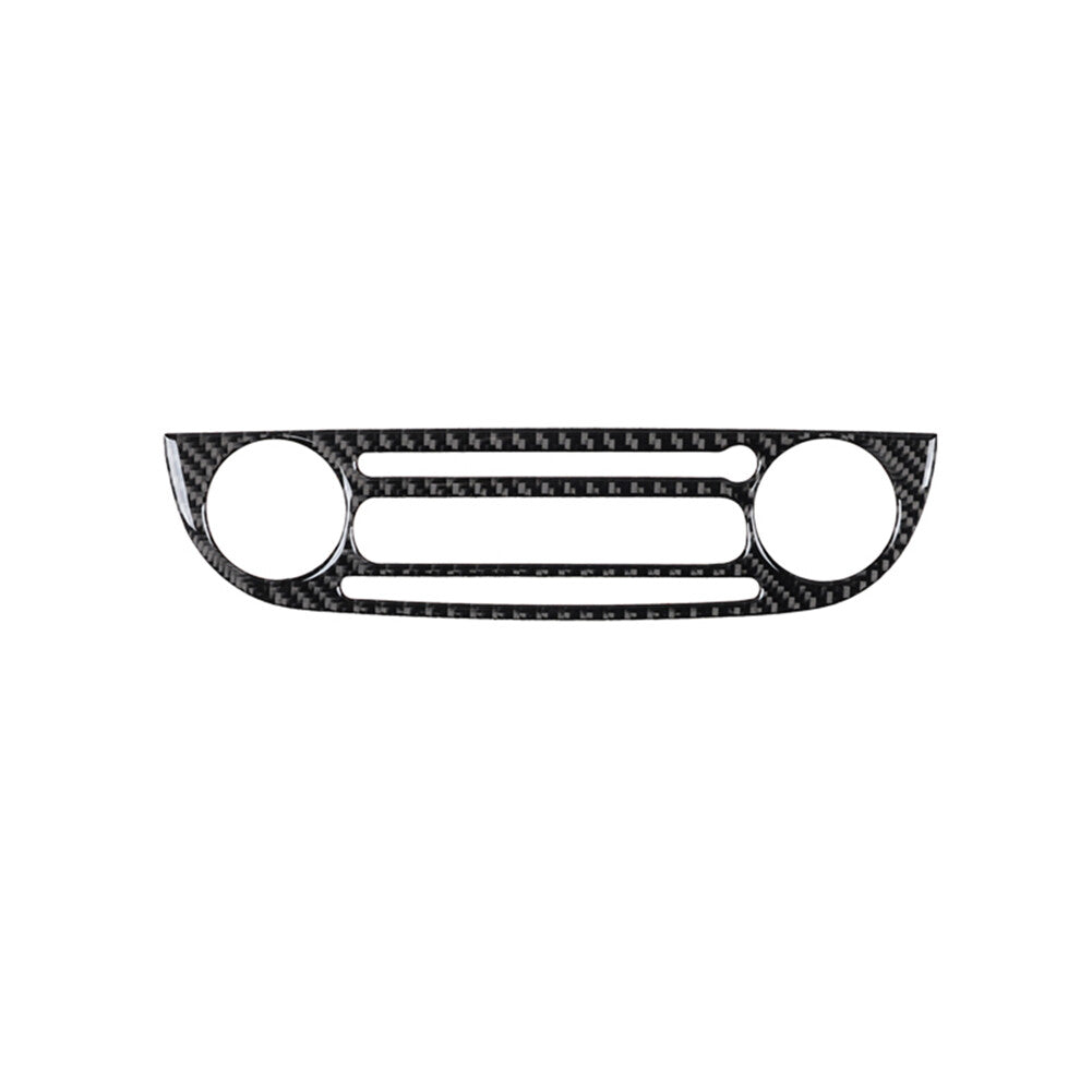 Carbon Fiber Interior Radio With CD Player Cover Trim For 2012-2015 for Fiat 500