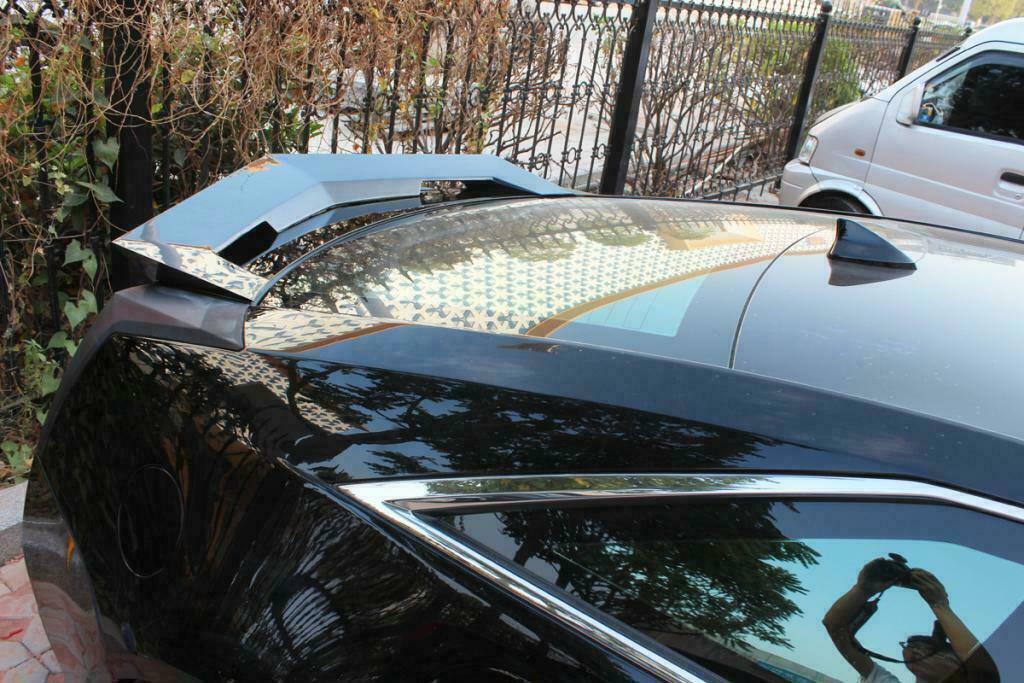 for Cadillac CTS Coupe 2011-2014 Carbon Fiber Rear Trunk Spoiler Boot Wings Lip