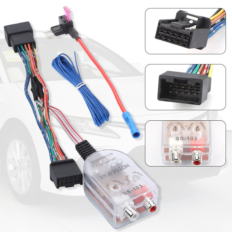 Factory Radio Add A Subwoofer Amplifier Wire Harness for Toyota 4Runner for Camry