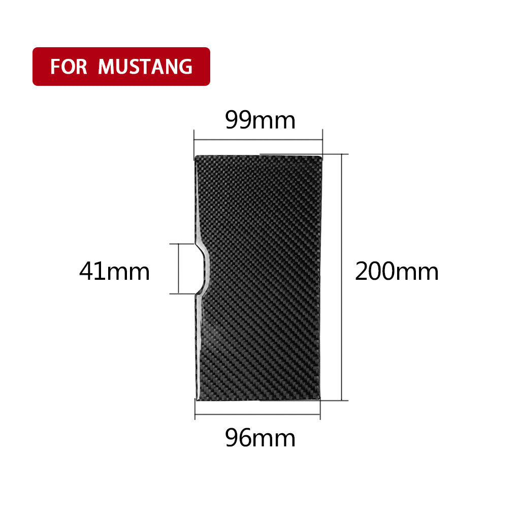 Carbon Fiber Cup Holder Cover Panel Trim Fit for Ford for Mustang 2009-2013