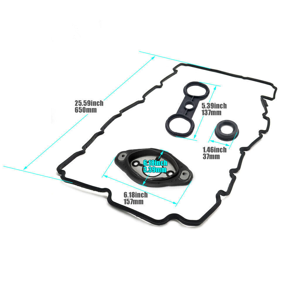 Valve Cover Gasket Set 11127552280 for BMW 328i 528i X3 X5 Z4 2.0/3.0L 07-13 US