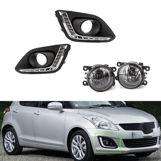 Front Driving Running Light Fog Lamp Cover LED DRL for Suzuki for Swift 2014-2016