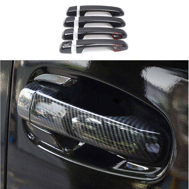 for Toyota 4Runner 2020-2021 Carbon Fiber Grain Exterior Side for Smart Door Handle