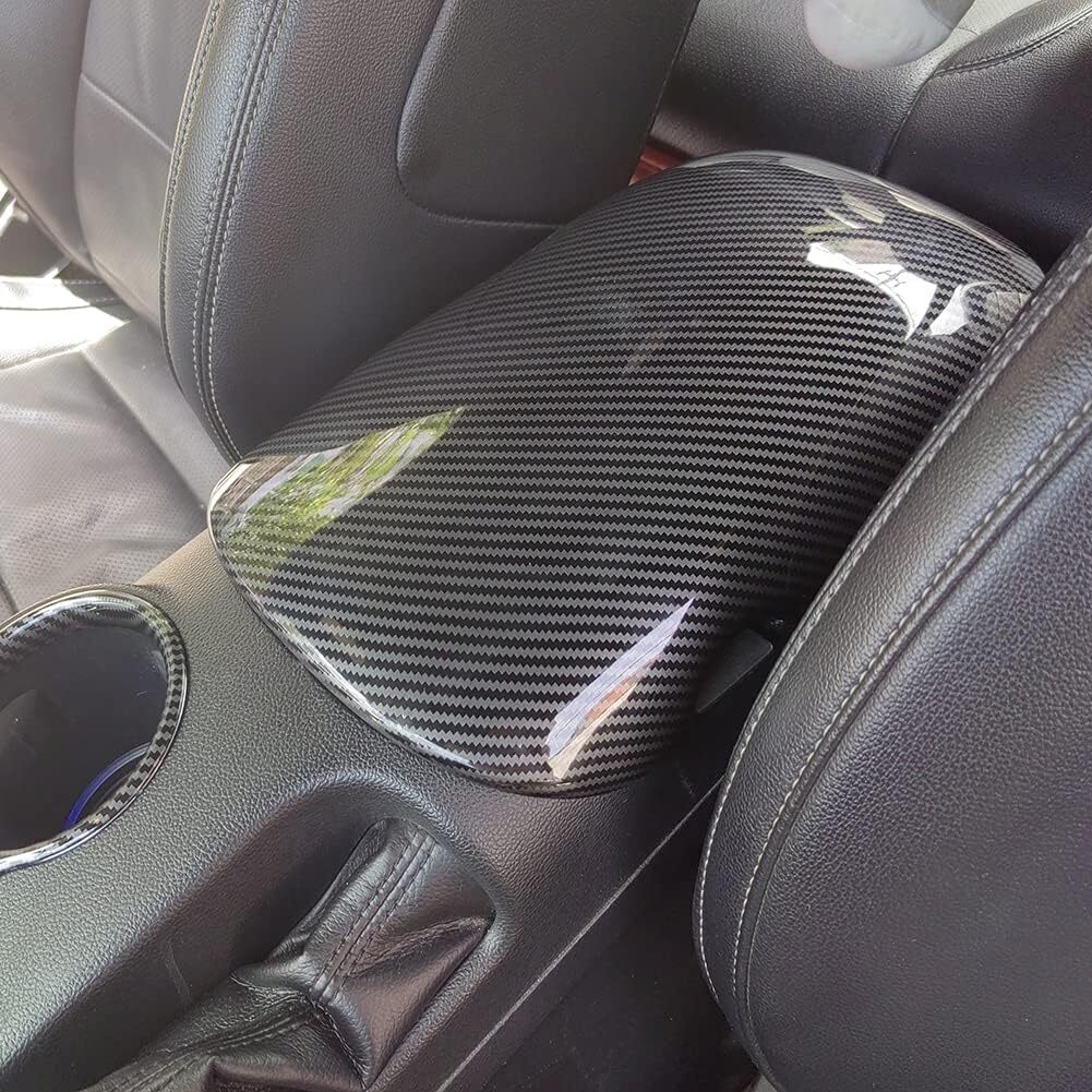 Carbon fiber center console armrest cover for Ford for Mustang 2015-2024 ABS
