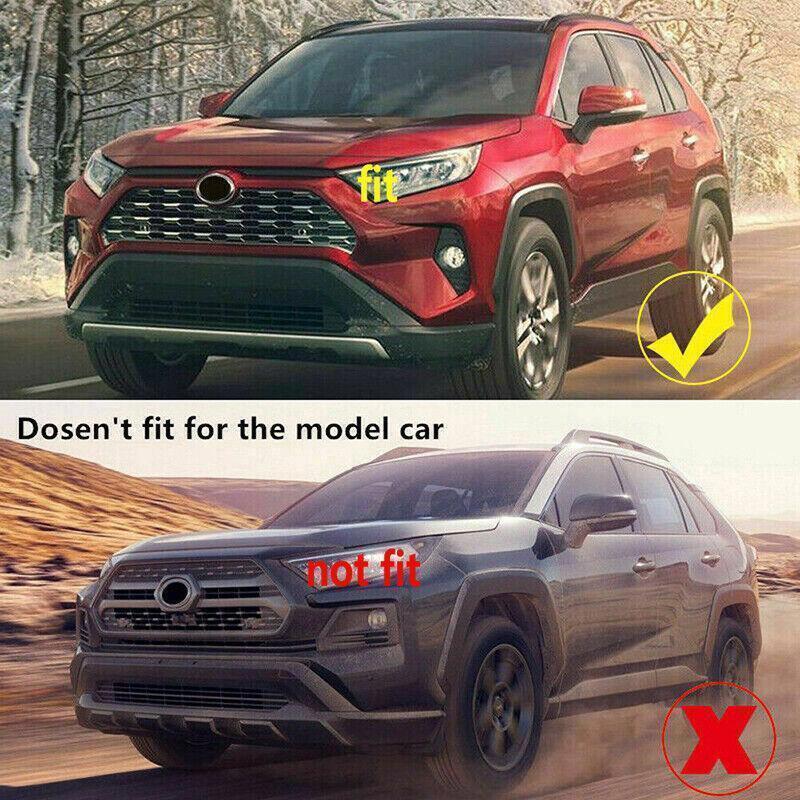 for Toyota Rav4 19-2023 Piano Black Front Engine Hood Panel Cover Trim Decor 2P