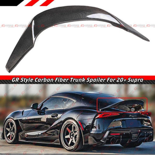 Suitable for 2020-24 for Toyota Supra A90 A91 GR Carbon Fiber Trunk Spoiler Wing