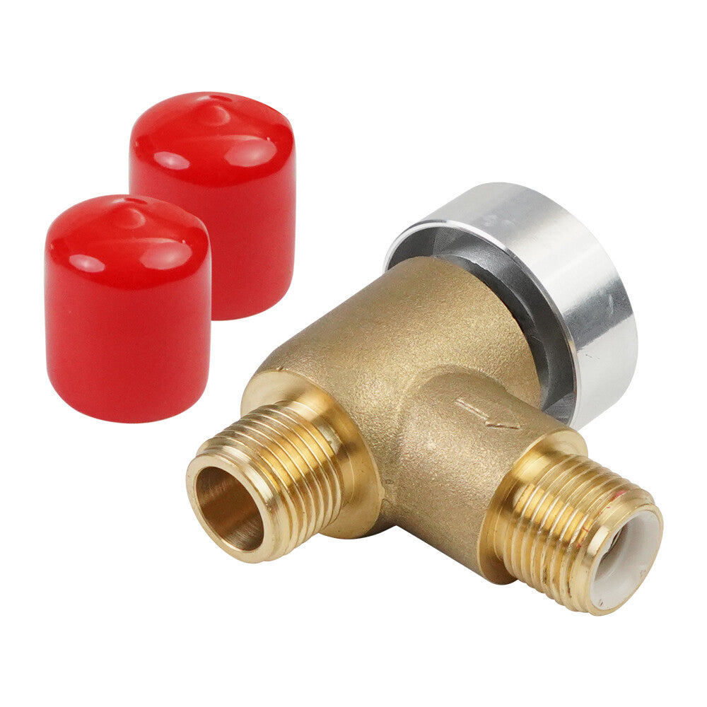 Brass RV storage tank vacuum circuit breaker check valve camper trailer flushing check valve kit