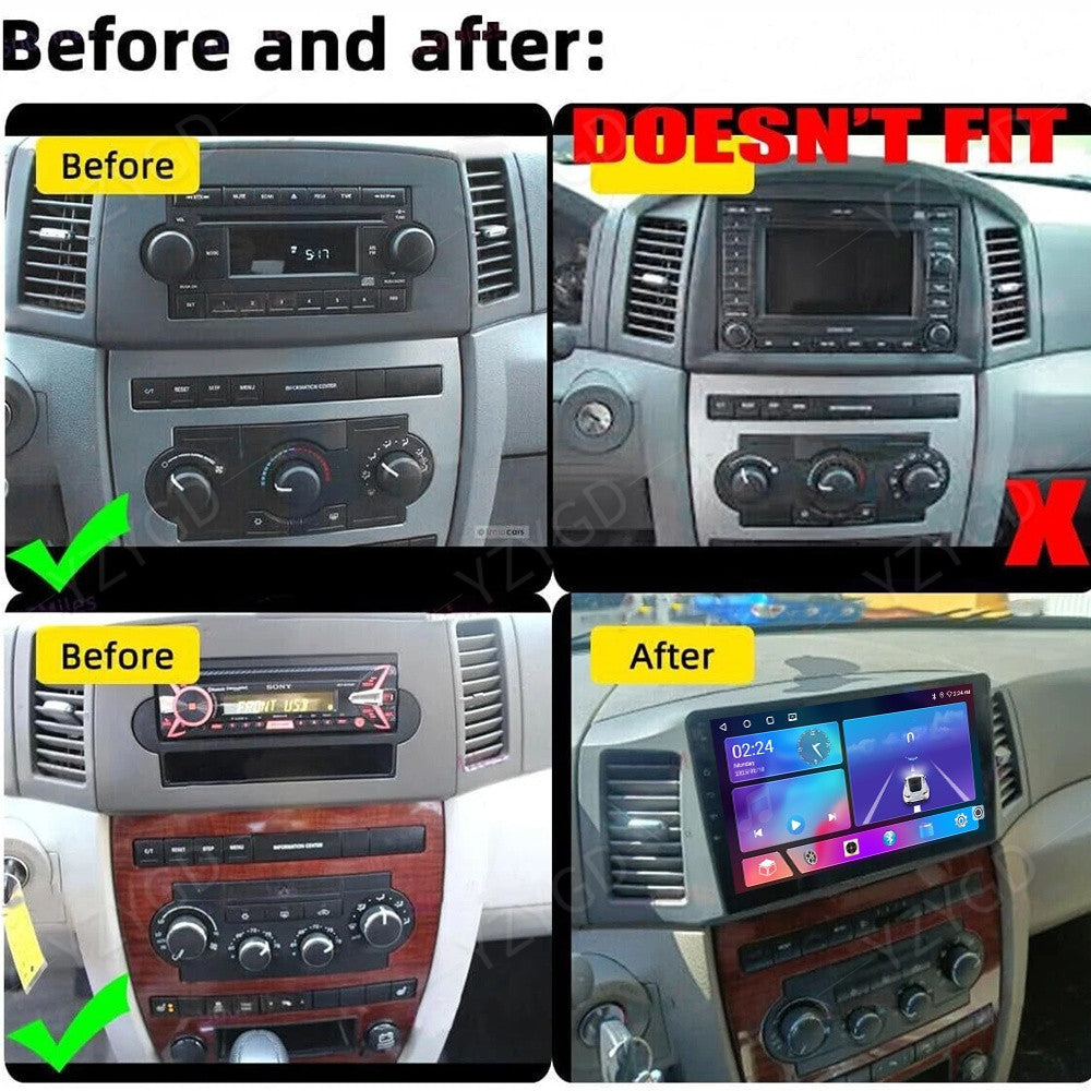 for Jeep for Grand Cherokee 2004-2007 GPS Navi Android Carplay Car Radio WIFI Screen