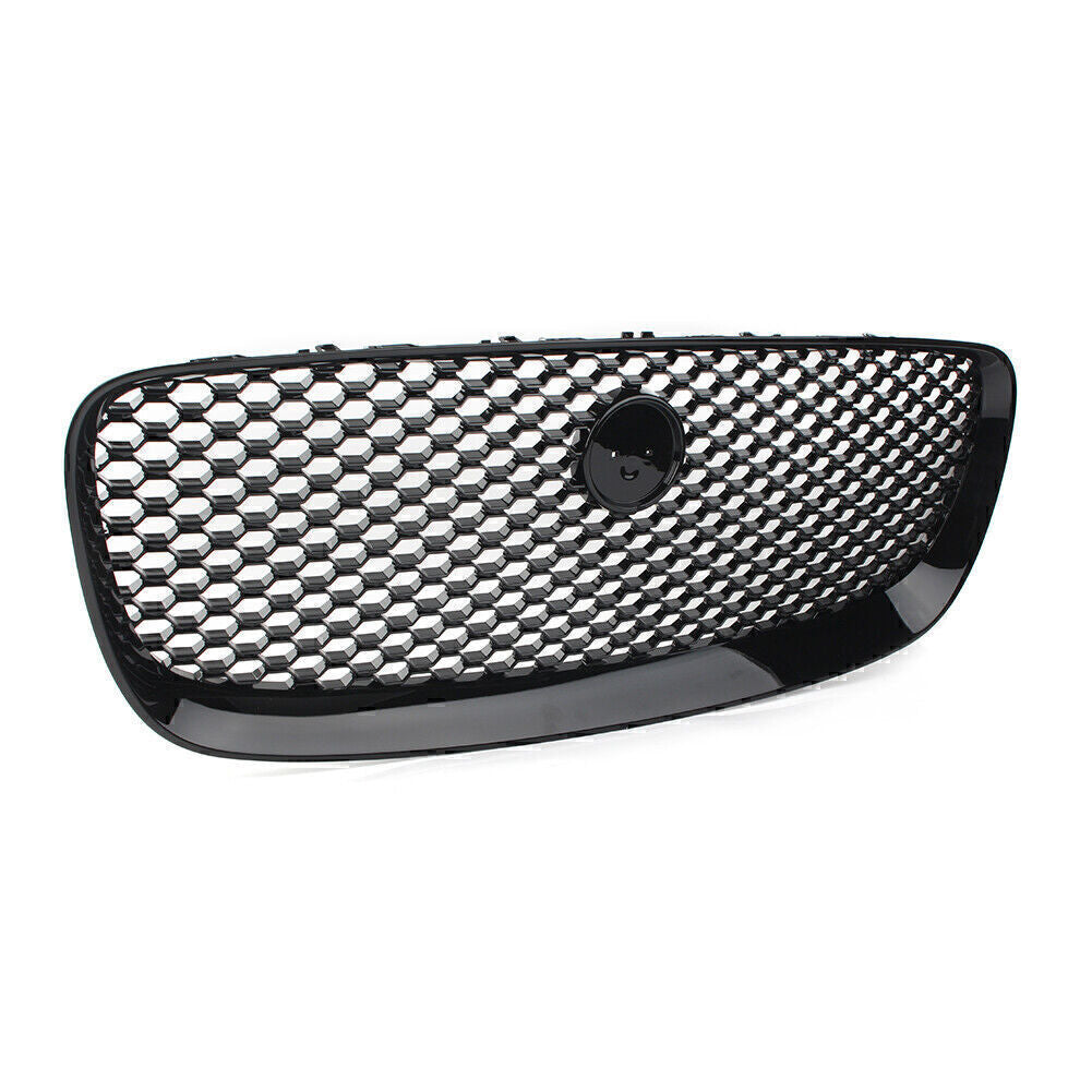 Front Upper Vent Grille Gloss Black Mesh Radiator Fit 2016-2020 for Jaguar F-PACE