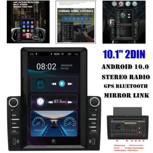 10.1 2Din Car FM Radio Stereo w/Bluetooth MP5 Player GPS Navi Android 10.0 Wifi
