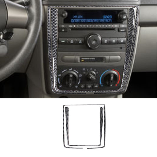 3Pcs Center Control Frame Trim Panel Carbon Fiber for Chevrolet COBALT 2005-2010