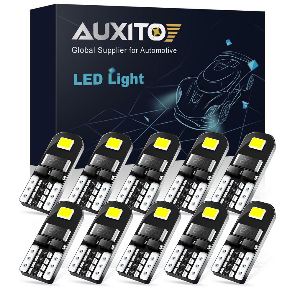 CANBUS 10-pack White 6000K T10 2825 2835 SMD LED Indoor Door Bulbs - 168 194