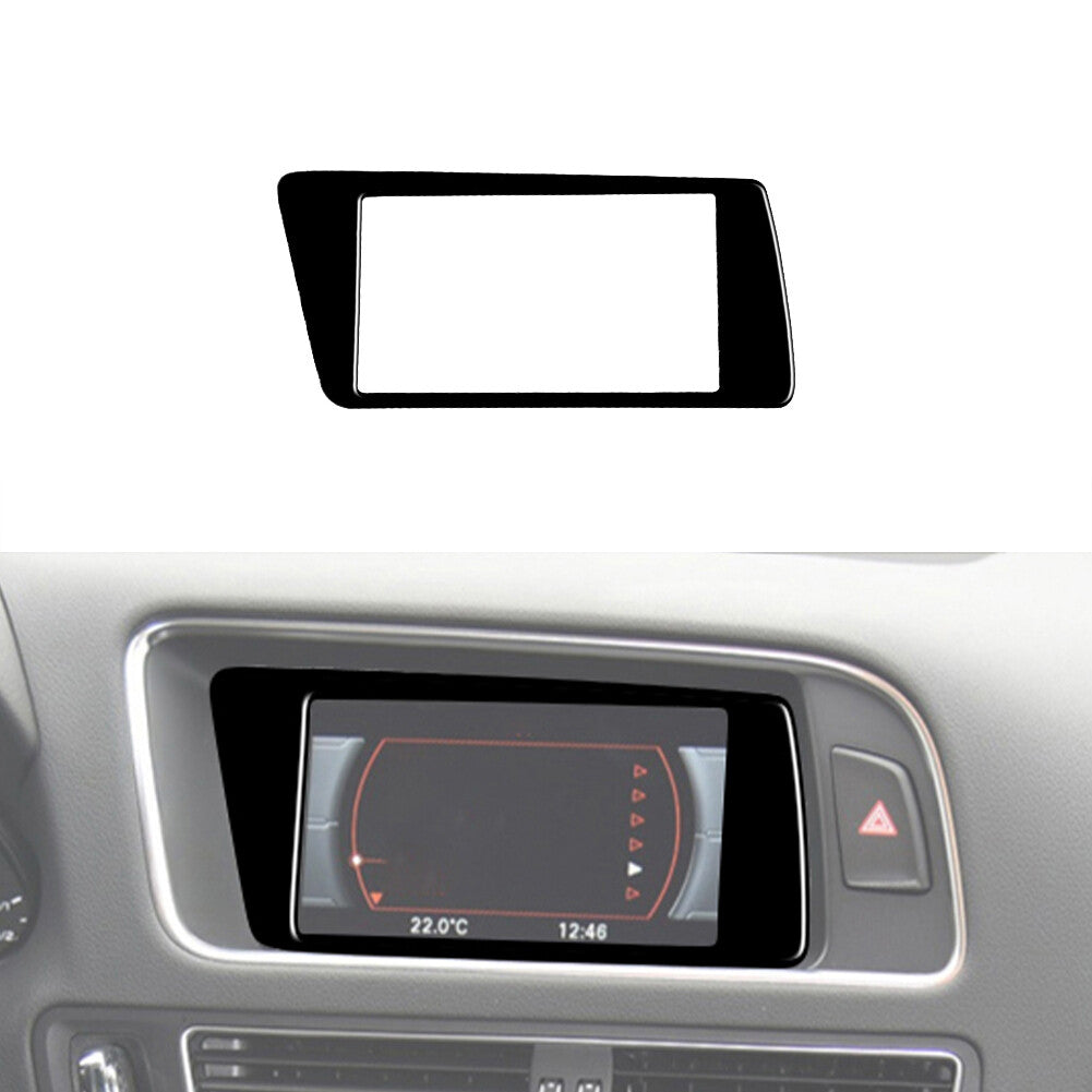 Central Control Display Trim Cover Decoration Gloss Black for Audi Q5 2009-2017