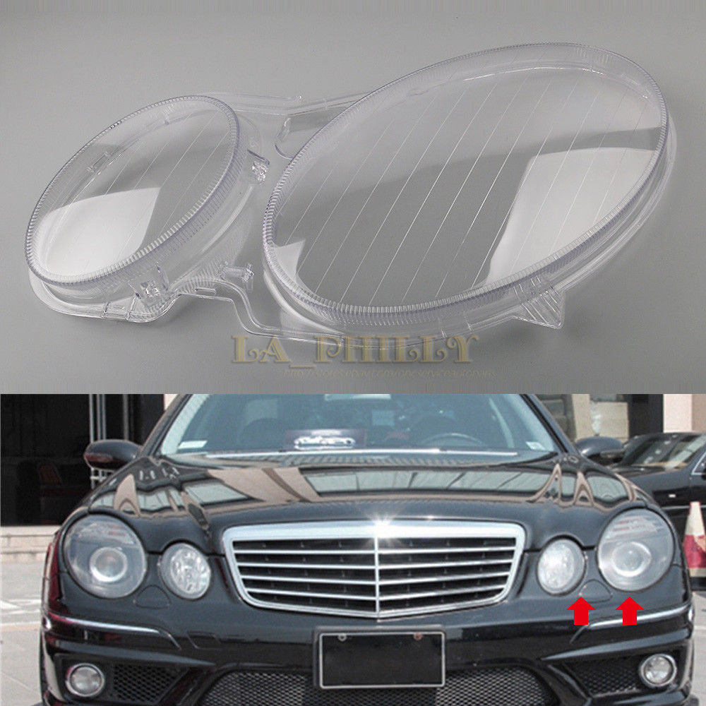 Left Headlight Headlamp Lens Clear Lens Cover for Benz W211 E350/300/200 2002-08