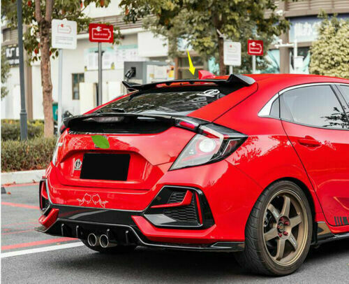 Glossy Black Rear Window Roof Spoiler Wing Cover for Honda for Civic 10th 2016-2021