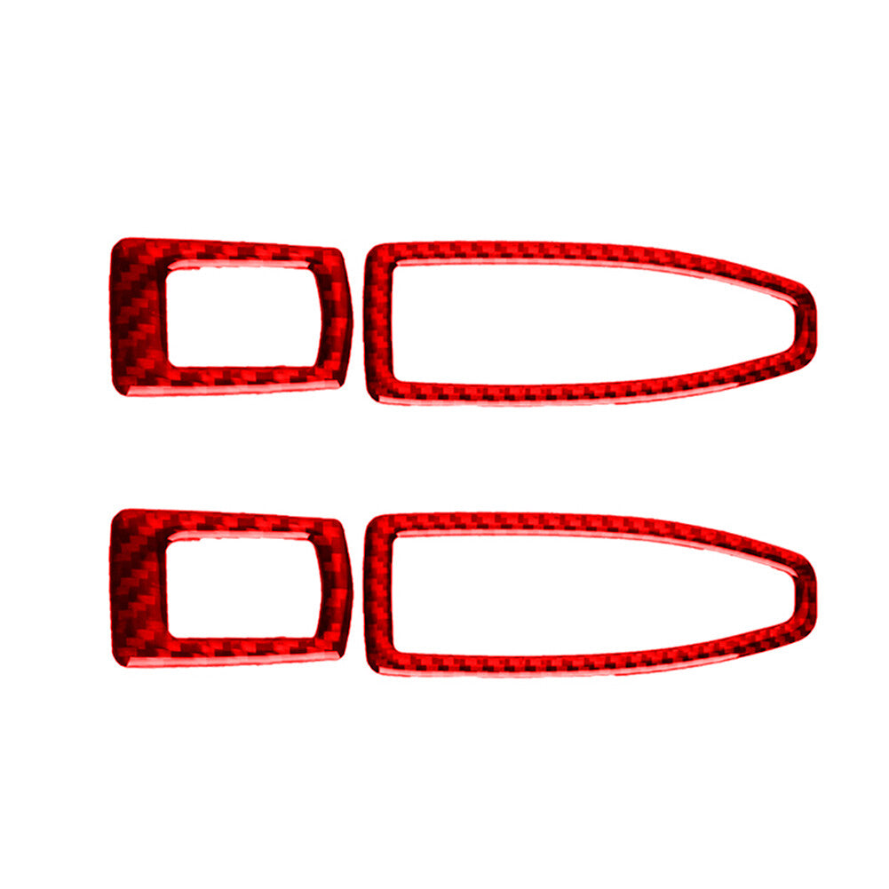 Red carbon fiber window switch trim for BMW 3 Series F30 2013-2019