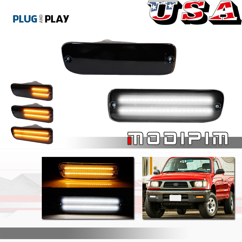 Suitable for 1995-2000 for Toyota Tacoma smoked front switch LED signal position light