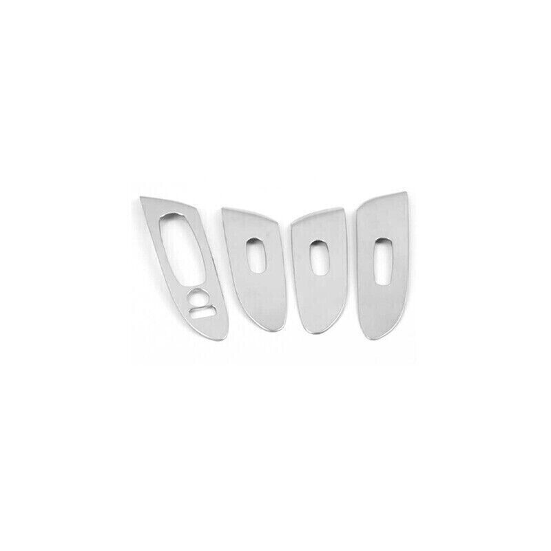 Glass Window Lifting Lock Panel Trim Fit for Nissan Murano 2015-21 Silver Steel