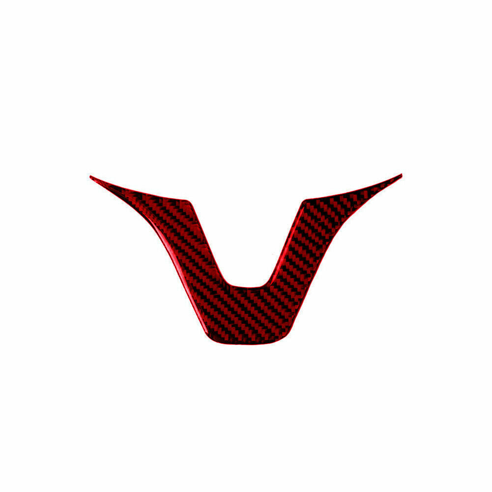 Red carbon fiber steering wheel trim suits the for Mercedes-Benz C-Class W204 (2007-13)