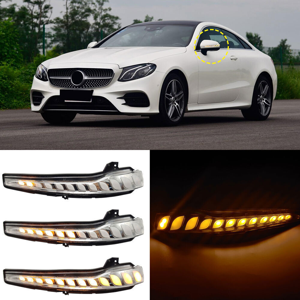 Side Mirrors Turn Signals LED Sequential Lights 2017-2020 for Benz C Class W205