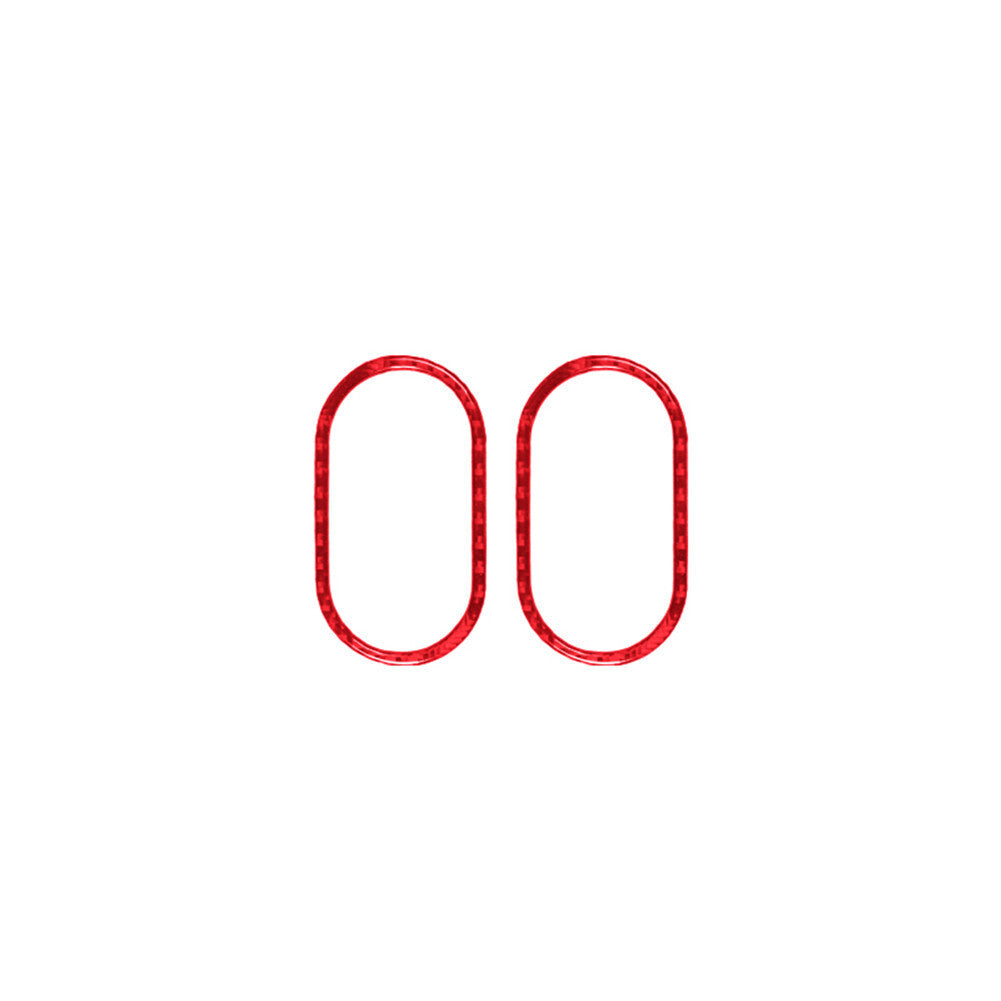Carbon Fiber Door Handle Frame Trim Cover Sticker for Audi TT 8N 2001-2006 Red