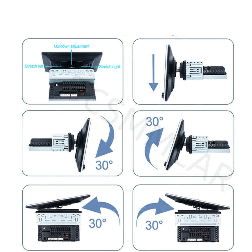 Android Car Player Radio For Apple Carplay 10in 1Din Stereo GPS Touch Screen Cam