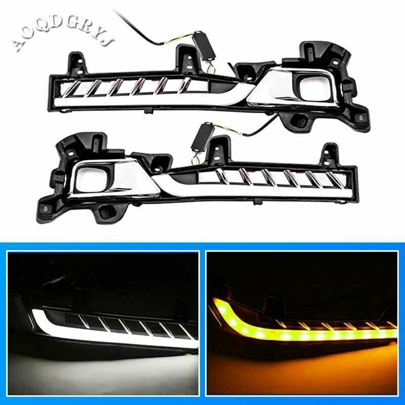 for Toyota for Land Cruiser LC200 16-2021 Flow LED Car Front Bumper Fog Lamp Bracket