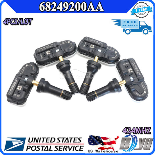 68249200AA 4X New TPMS Fits for RAM 2500 Tire Pressure Monitoring System Sensor