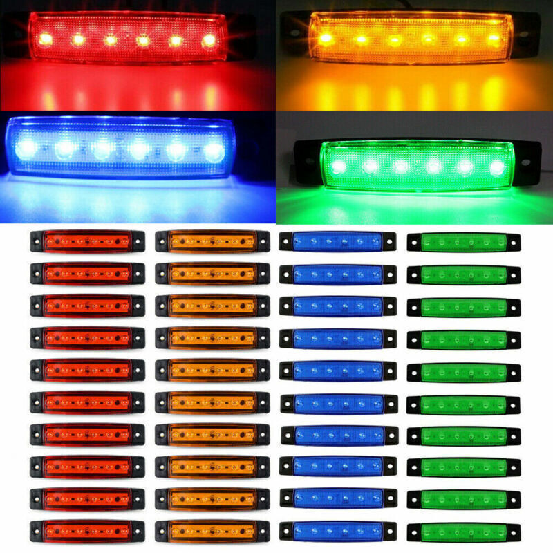 6LED Rock Wheel Light for for Jeep Offroad Truck Boat Truck Trailer Side Marker