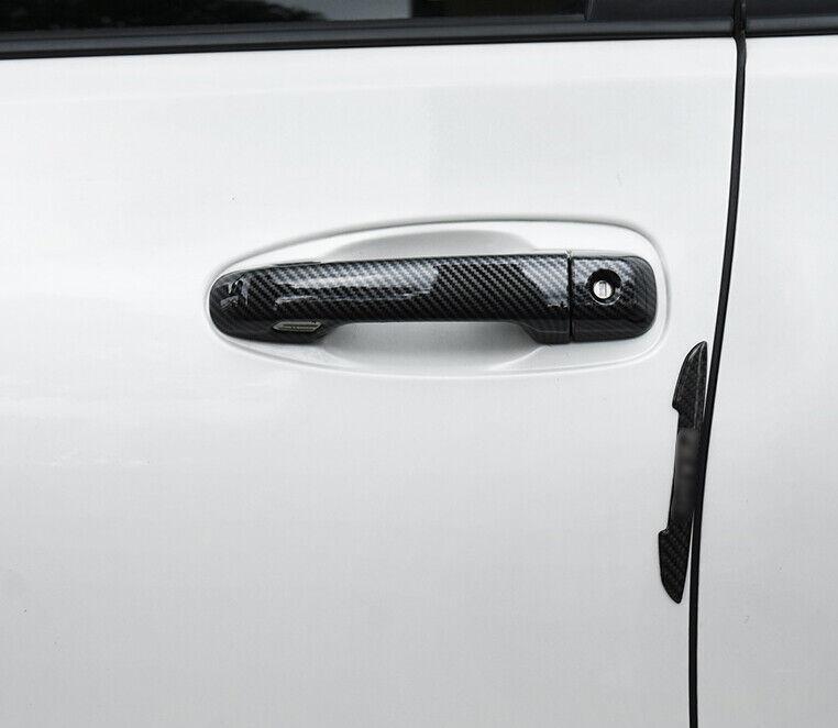 for Lexus GX460 2010-2022 Carbon Fiber Side Door Handle Cover Trim W/ for Smart Hole