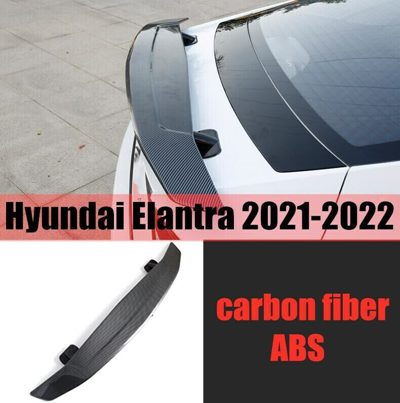 for Hyundai for Elantra 2021-23 Carbon Fiber Fighting Tail Trunk Spoiler Wing Lip 1x