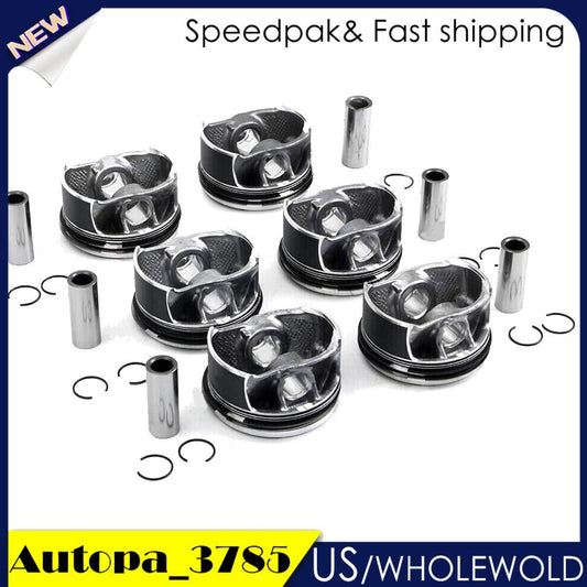 6x Pistons Rings Set 9A710706530 for Porsche for Audi A6 S4 S5 B9 3.0L EA839 Engine