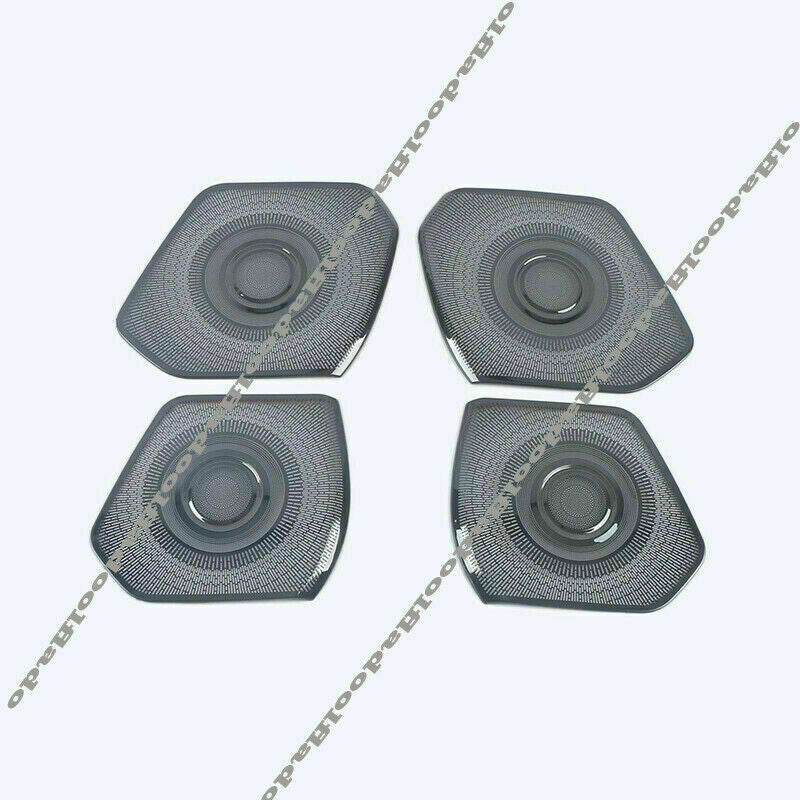 4X for Toyota Highlander 2020-2022 Black Inner Car Door Speaker Cover Decor Trim