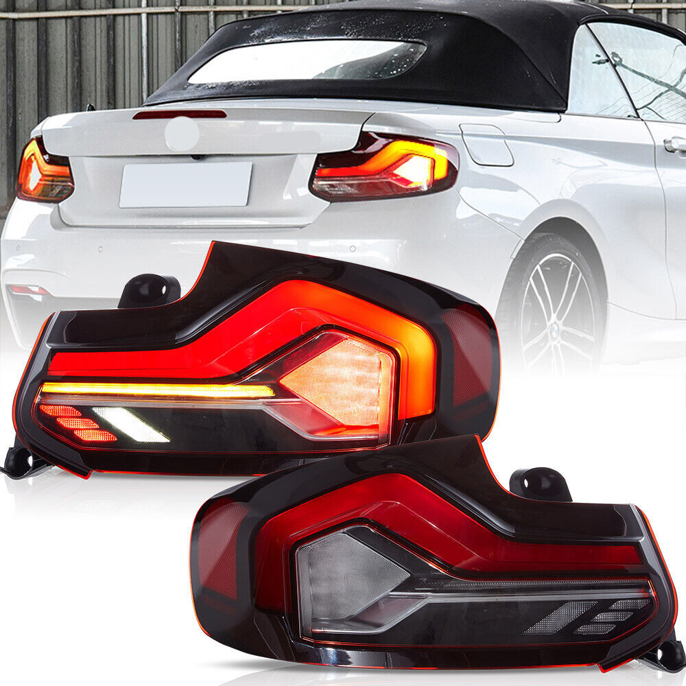 Two LED taillights for 2014-2021 for BMW 2 Series M2 F87 F22 F23 sequential taillights.