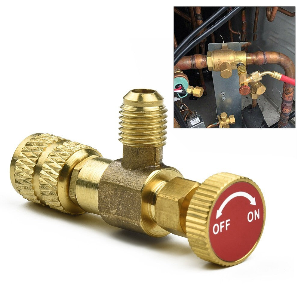 R22 R410A Refrigeration Charging Valve Adapter 1/4 SAE Male To 5/16 SAE Famale