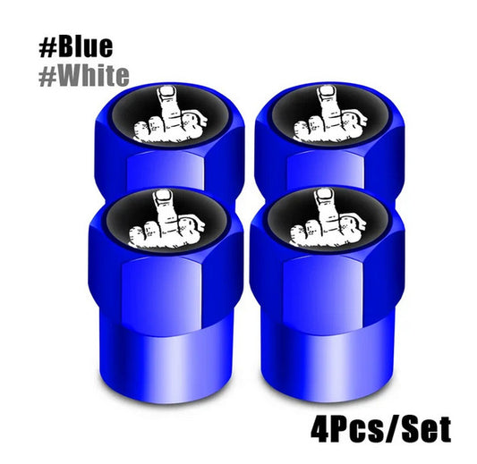 4-piece car tire valve cover rod air dust cover dice gold for Chevrolet