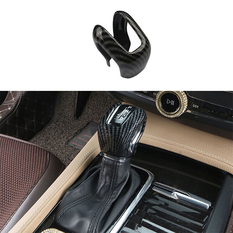 for Volvo S90 2017-2022 Carbon Fiber Console Gear Shift Knob Molding Cover Trim