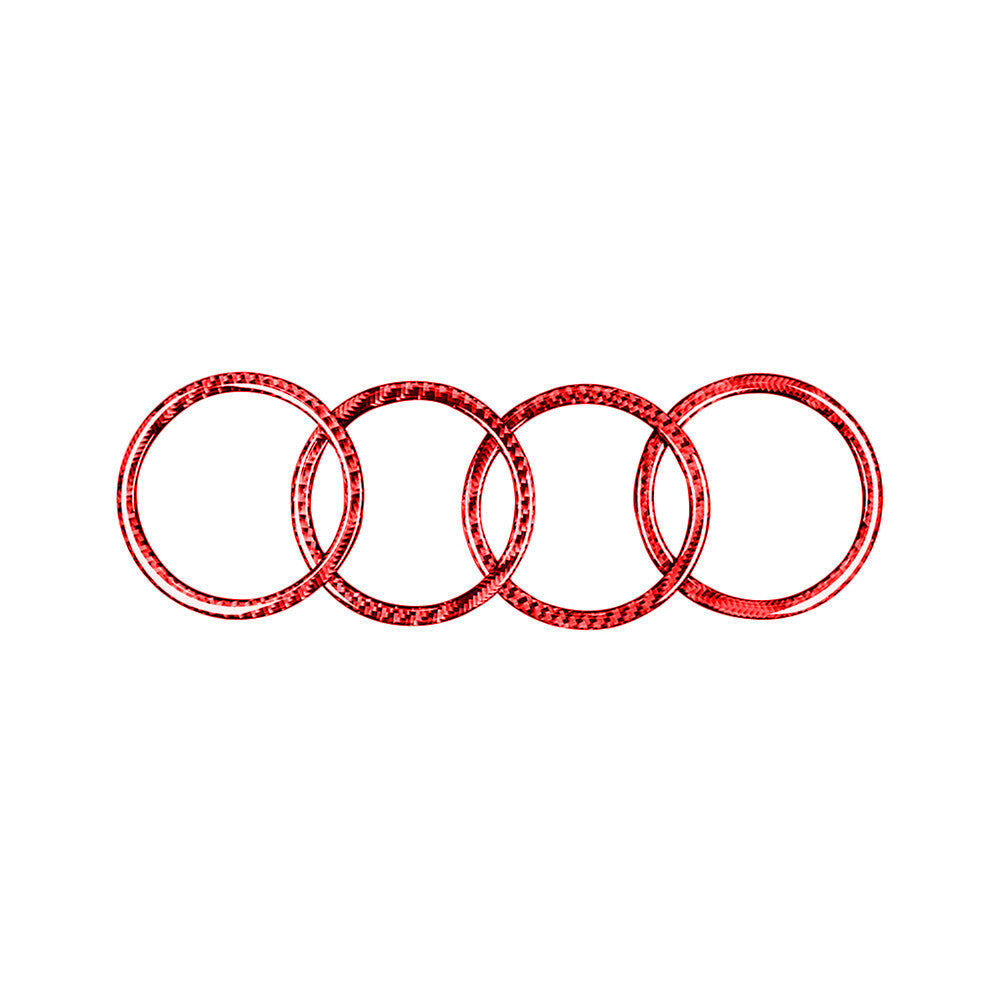 4 x red carbon fiber speaker circuit trim for BMW 3 Series F30 2013-2018