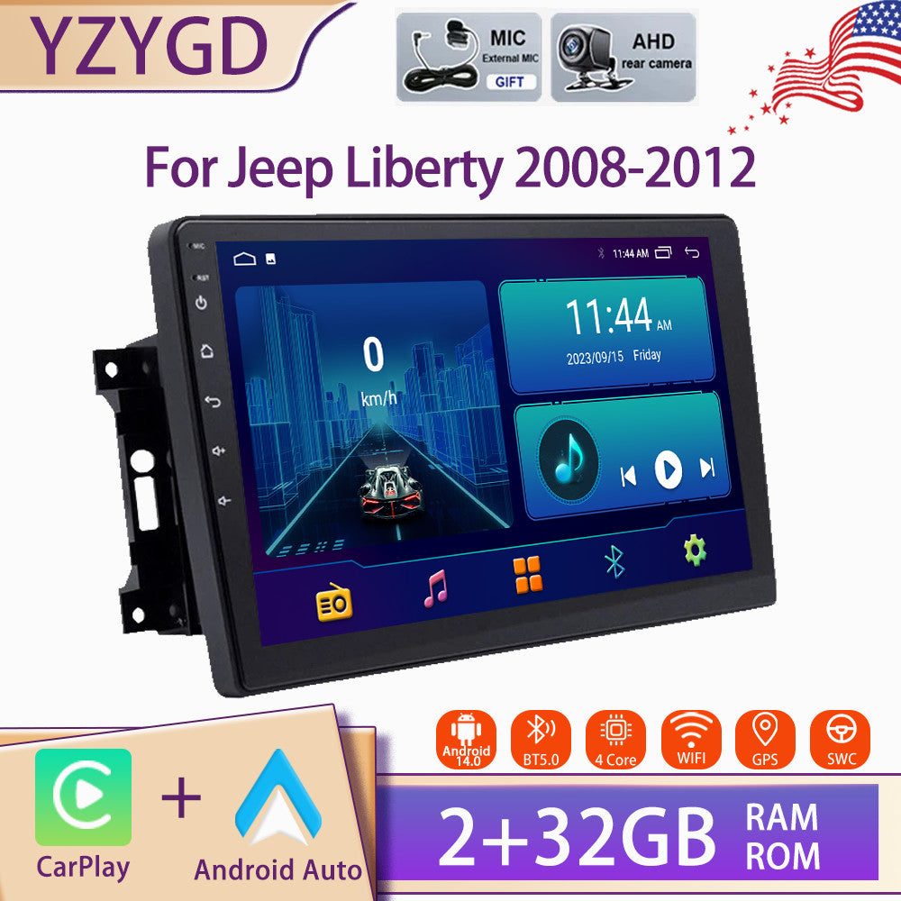 Android Auto Carplay for Jeep Liberty 2008-2012 Stereo Car Radio Screen GPS Navi