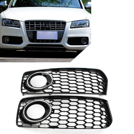 Fit for Audi A5 S5 B8 RS5 08-12 Honeycomb Front Bumper Fog Light Grille Cover