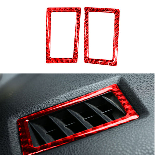2Pcs Red Carbon Fiber Air Vent Outlet Cover Trim for Toyota for Corolla 2014-2018