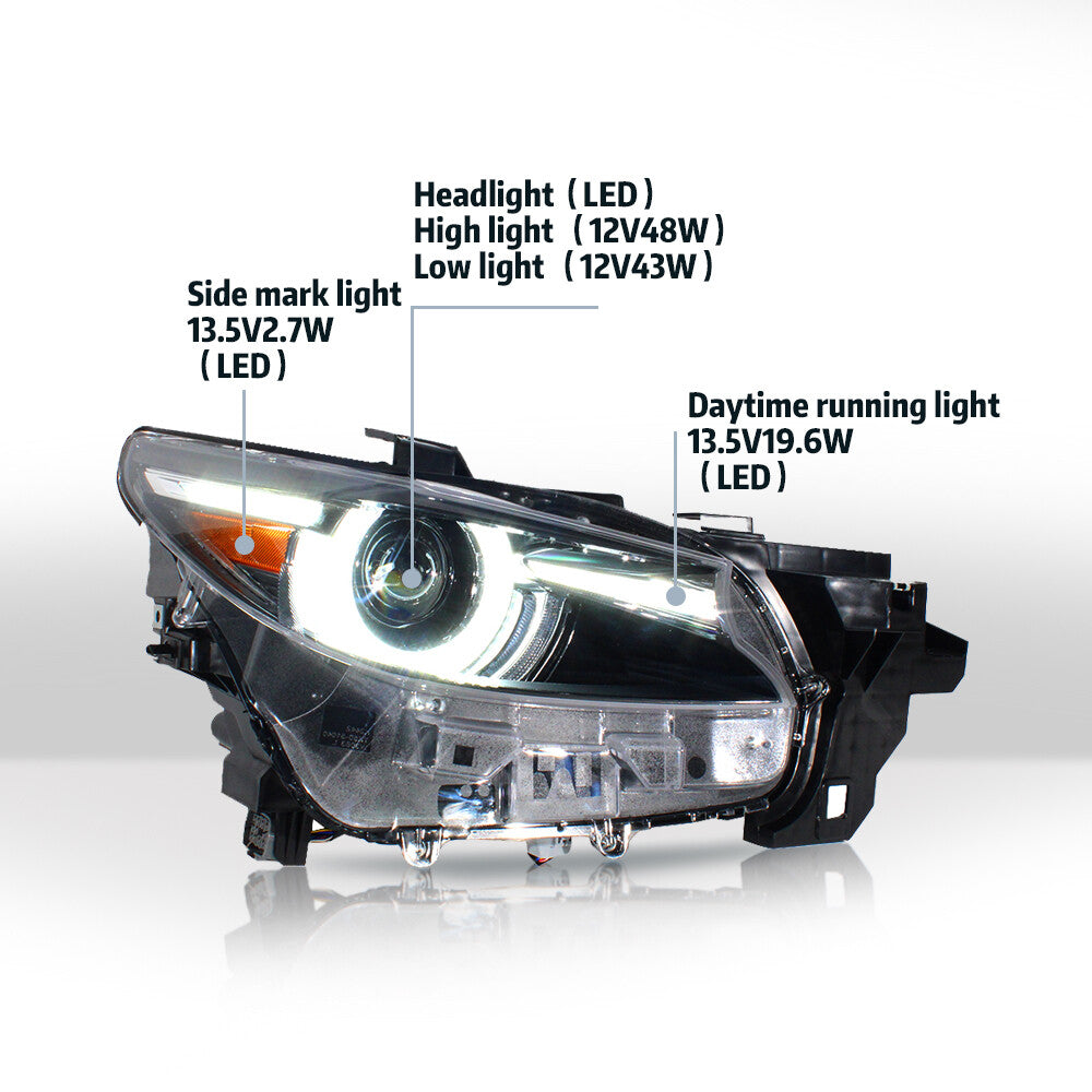 for Mazda CX-9 2016-2023 Full LED Adaptive Headlight Lamp W/ AFS Right Passenger