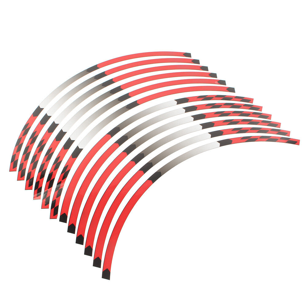 for Kawasaki 1000/R/SX 250/R 300/600R/400/500/R 17 Red Rim Wheel Decals