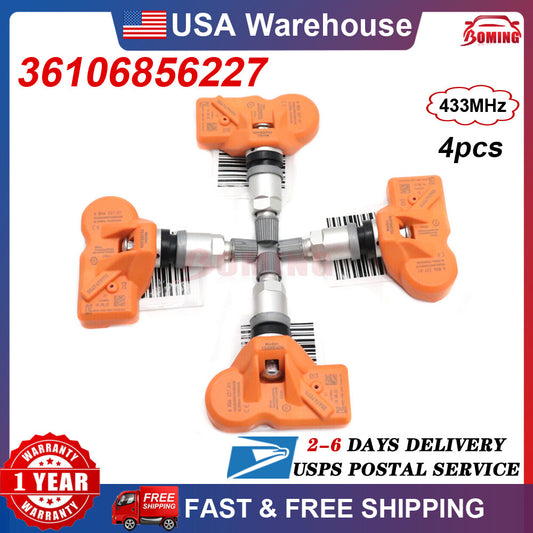 new 4-piece tire pressure sensor kit (TPMS 36106790054) for BMW for Mini 433MHz (USA)